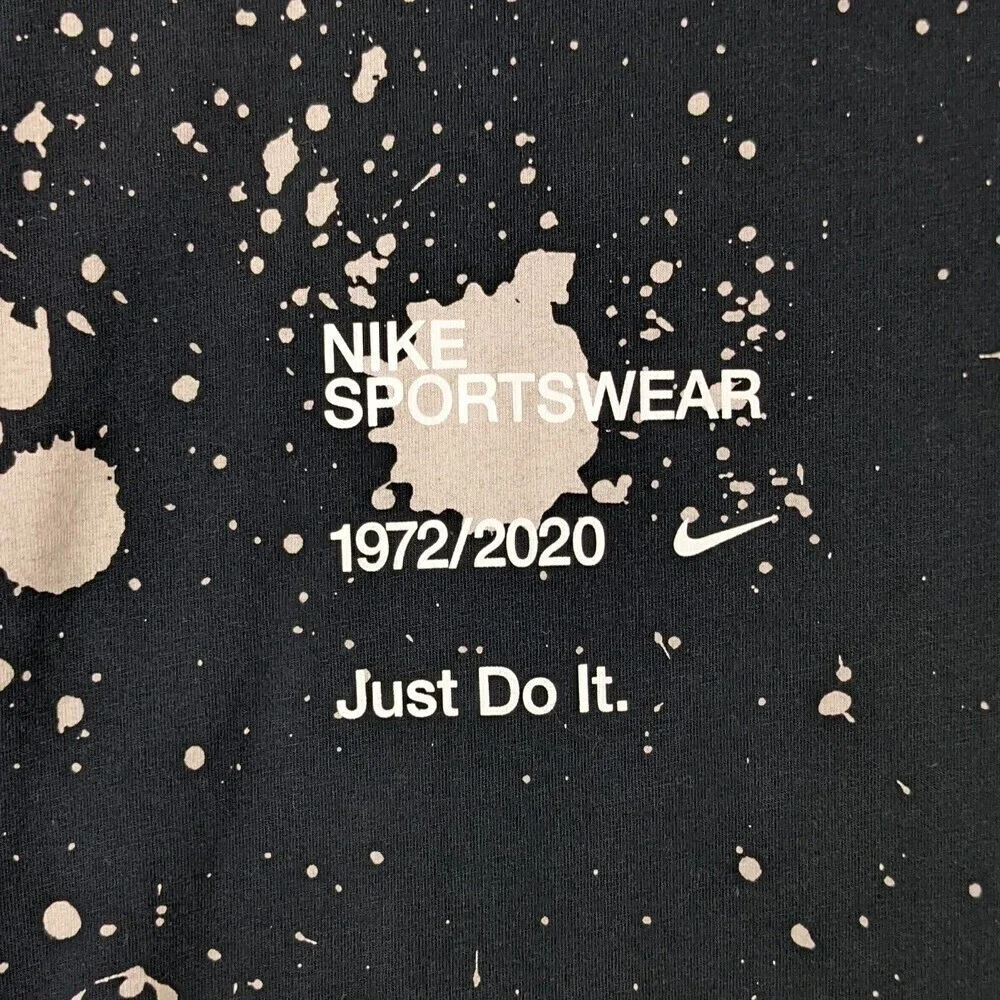 Nike Men's Paint Splash Black/White T Shirt All Over Print Graphic Medium - Picture 4 of 8
